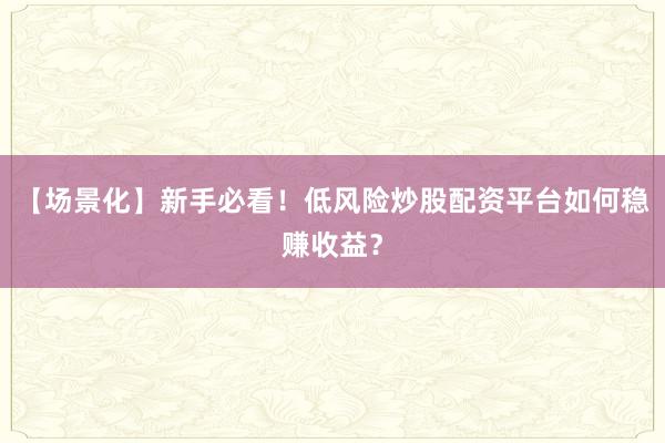 【场景化】新手必看!低风险炒股配资平台如何稳赚收益?