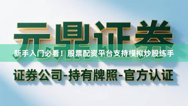 新手入门必看！股票配资平台支持模拟炒股练手