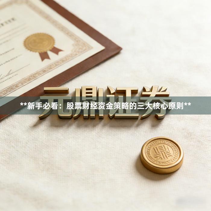 **新手必看：股票财经资金策略的三大核心原则**