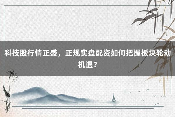 科技股行情正盛，正规实盘配资如何把握板块轮动机遇？