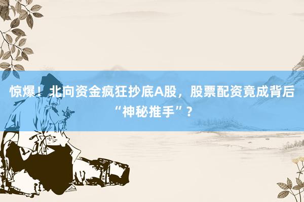 惊爆！北向资金疯狂抄底A股，股票配资竟成背后“神秘推手”？