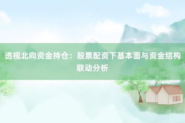 透视北向资金持仓：股票配资下基本面与资金结构联动分析