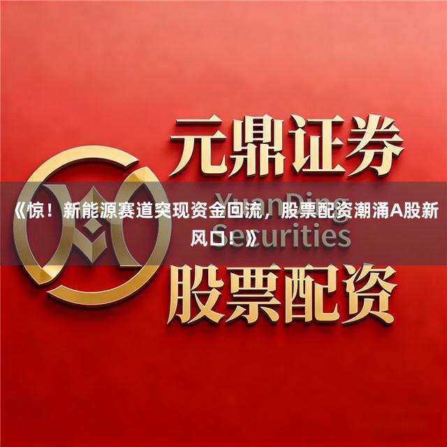 《惊！新能源赛道突现资金回流，股票配资潮涌A股新风口！》