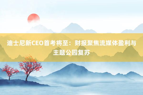 迪士尼新CEO首考将至：财报聚焦流媒体盈利与主题公园复苏