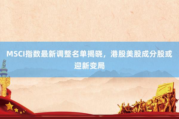 MSCI指数最新调整名单揭晓，港股美股成分股或迎新变局