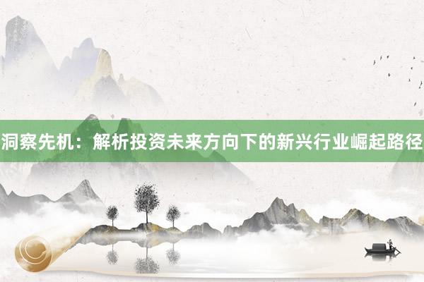 洞察先机：解析投资未来方向下的新兴行业崛起路径