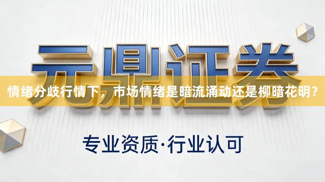 情绪分歧行情下，市场情绪是暗流涌动还是柳暗花明？