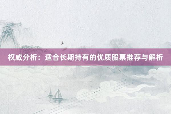 权威分析：适合长期持有的优质股票推荐与解析